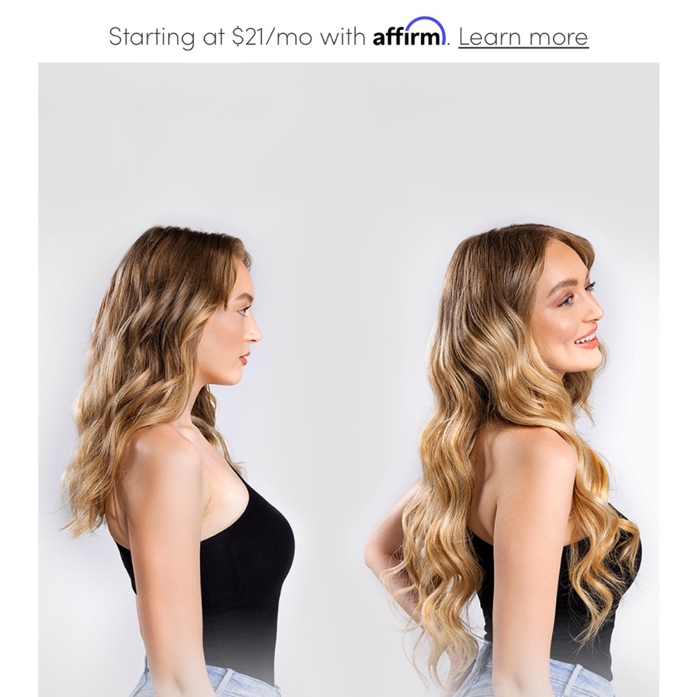 The Hair Shop 8 Pieces Chesnut Latte real hair pieces